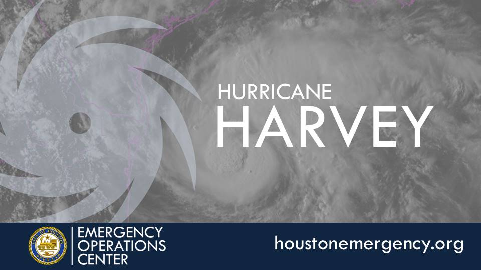 Hurricane harvey emergency operations center logo.